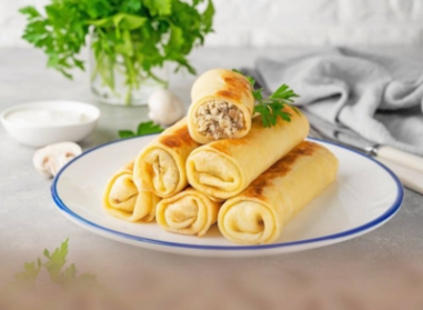 الكريب الحادق بحشوة الدجاج والفطر