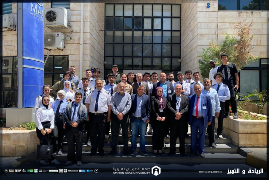 جامعة عمان العربية تنظّم زيارة تعليمية لطلبة كلية علوم الطيران إلى أكاديمية الشرق الأوسط للطيران