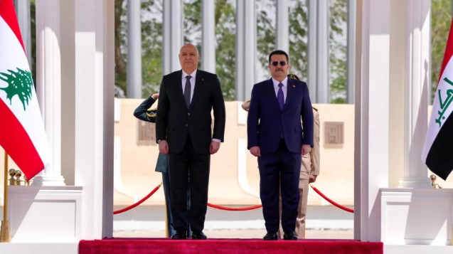 الرئيس اللبناني في زيارة إلى بغداد
