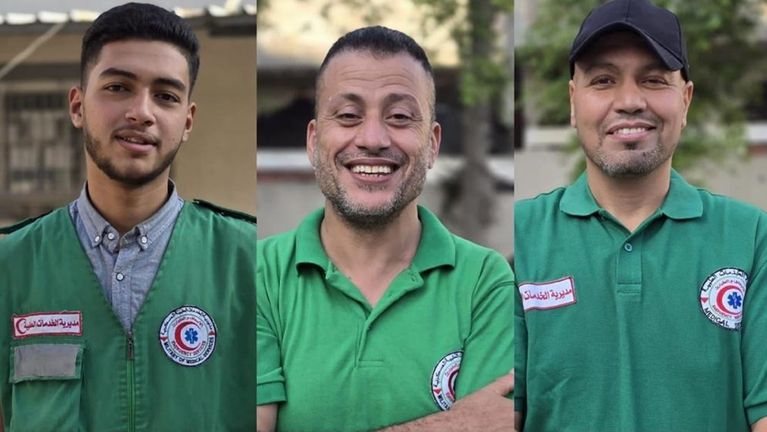 استشهاد 3 مسعفين أثناء أداء عملهم في حي التفاح بغزة