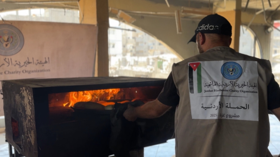 الحملة الأردنية تشغل مخبزا بشكل تجريبي في شمال غزة