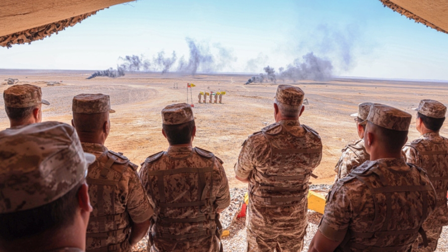 الحنيطي يتابع مجريات التمرين التعبوي الحصن الآمن في المنطقة الوسطى