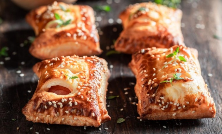 شوسون السلمون والسبانخ .. عجينة هشة بحشوة غنية ولذيذة!