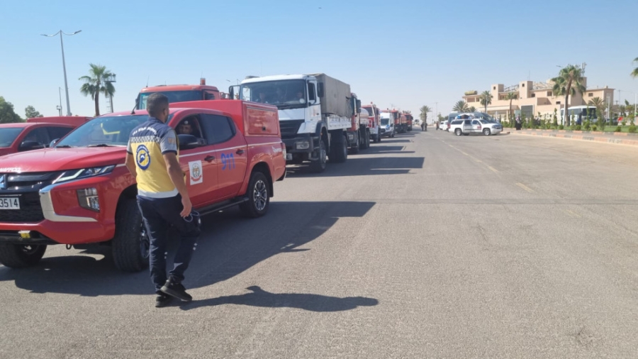 بتوجيهات ملكية فرق إطفاء أردنية تشارك في إخماد حرائق سوريا