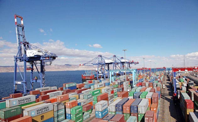 18.8 نسبة ارتفاع عدد الحاويات الواردة عبر ميناء العقبة بالنصف الأول للعام الحالي