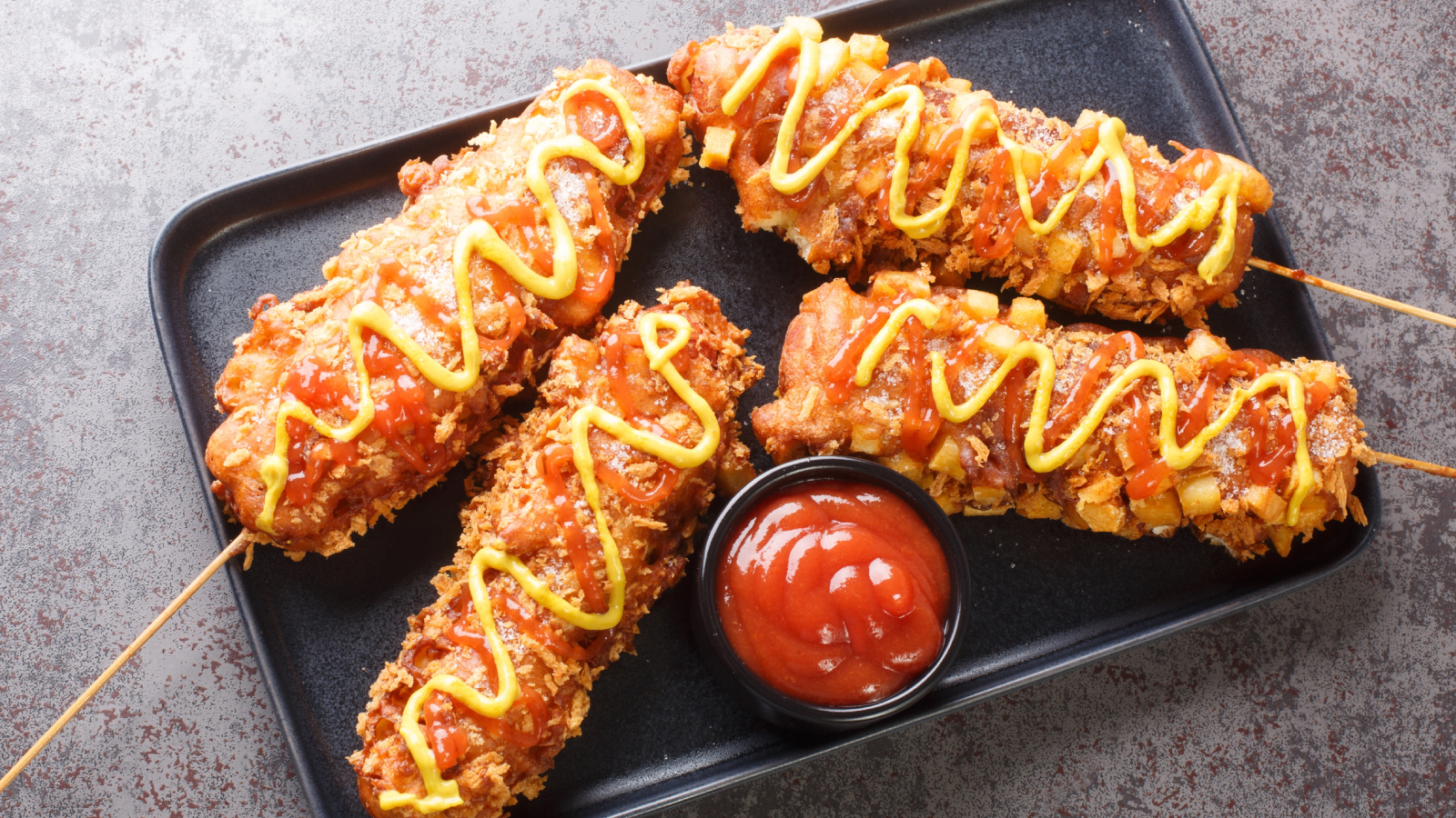 طريقة عمل كورن دوغ الكوري بالجبنة مثل المطاعم