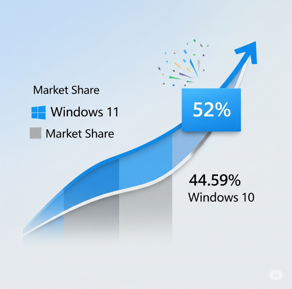 ويندوز 11 يتفوق على ويندوز 10