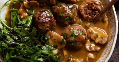 طريقة عمل كرات اللحم بالبطاطس والمشروم