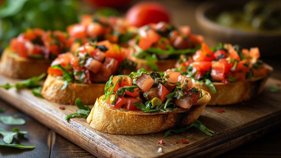 طريقة عمل البروسكيتا الإيطالية الأصلية