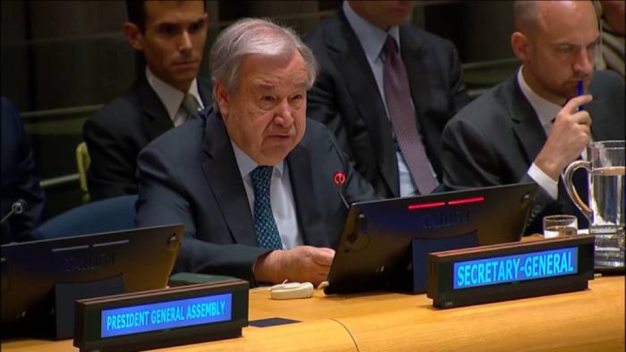 غوتيريش: حل الدولتين المسار الوحيد الموثوق به لتحقيق السلام