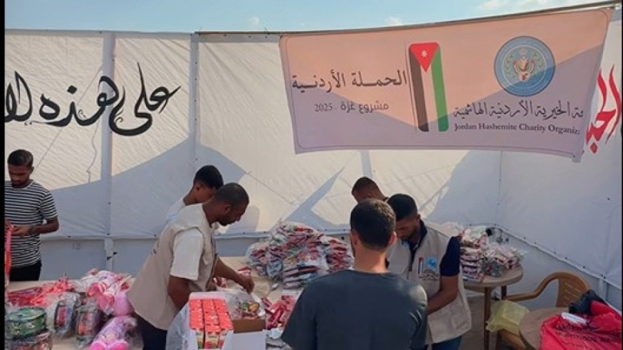 الخيرية الهاشمية وجمعية الوفاء تقيمان حفل تخريج مدرسي لطلبة أيتام جنوبي غزة