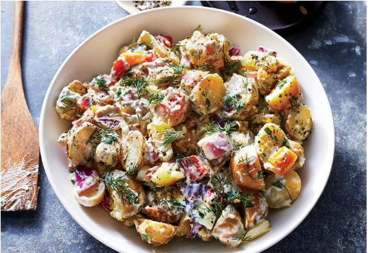 سلطة البطاطس بدبس الرمان