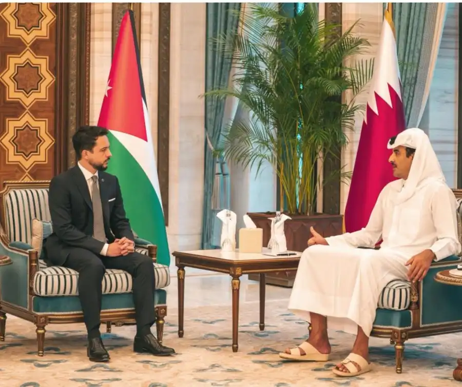ولي العهد يؤكد لأمير قطر تضامن الأردن المطلق مع قطر في الحفاظ على أمنها