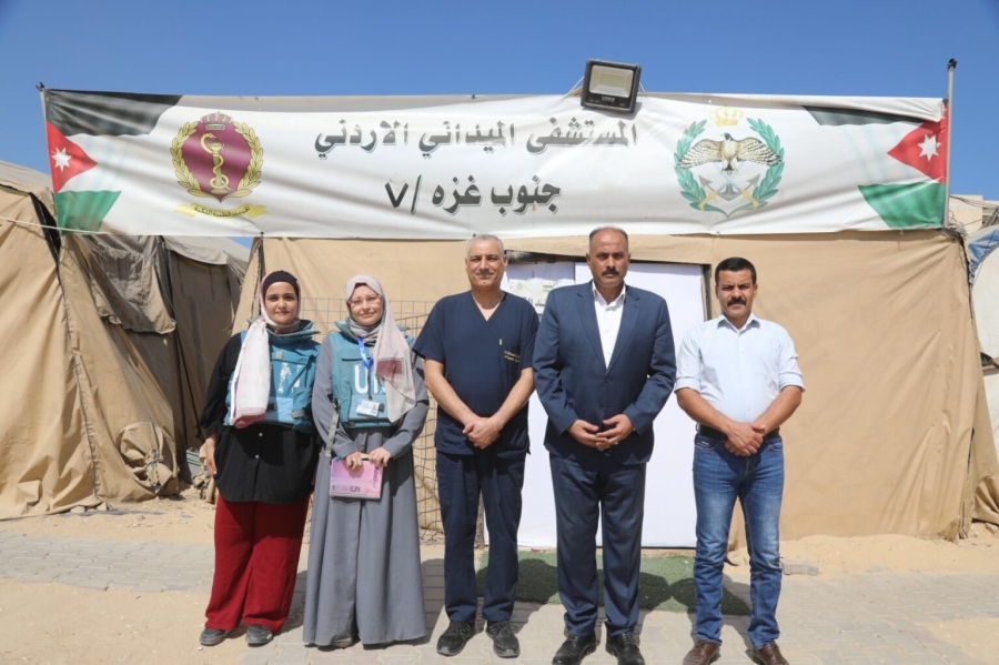 وفد من منظمة الصحة العالمية يزور المستشفى الميداني الأردني جنوب غزة7