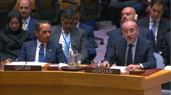 الصفدي في مجلس الأمن: حكومة إسرائيل  ملطخة بالدماء وتستهدف قطر بعدوان جبان
