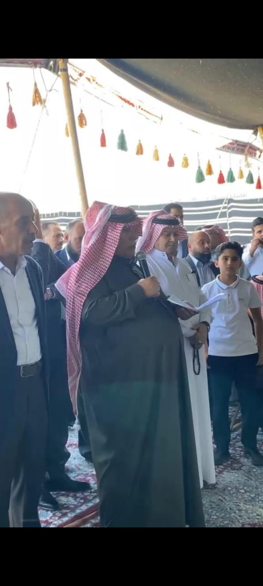 مستشار جلالة الملك لشؤون العشائر كنيعان البلوي  يزور قبيلة العجارمة