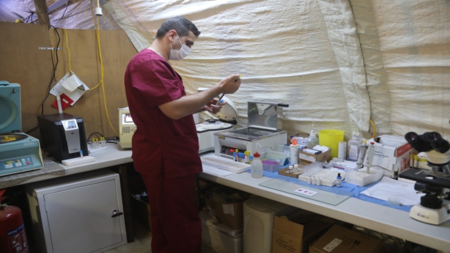 المستشفى الميداني الأردني جنوب غزة7 ينظم حملة للتبرع بالدم