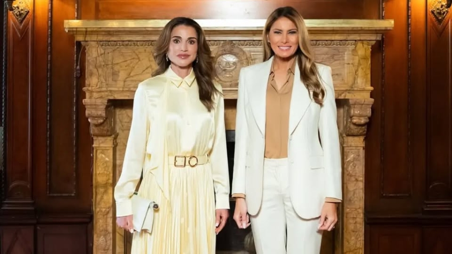 الملكة رانيا تنشر صورة من حفل أقامته ميلانيا ترمب