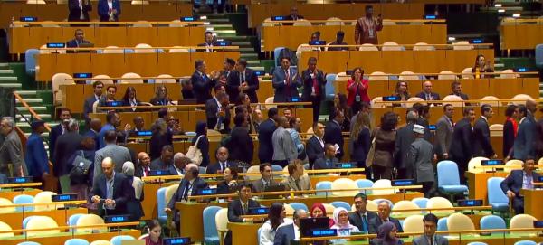 انسحاب وفود قبيل كلمة نتنياهو