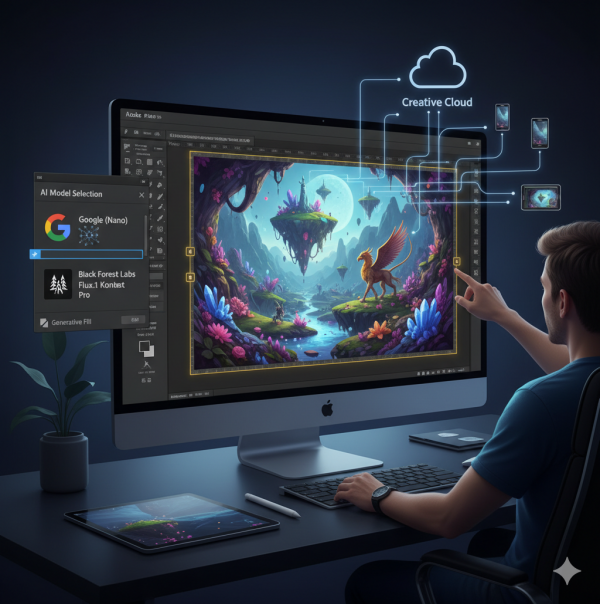 أدوبي تُدمج محرك Gemini 2.5 Flash (Nano) في فوتوشوب