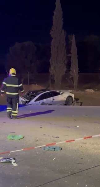 عاجل ..إصابات بحادث تدهور  عدد من المركبات على طريق الرمثا