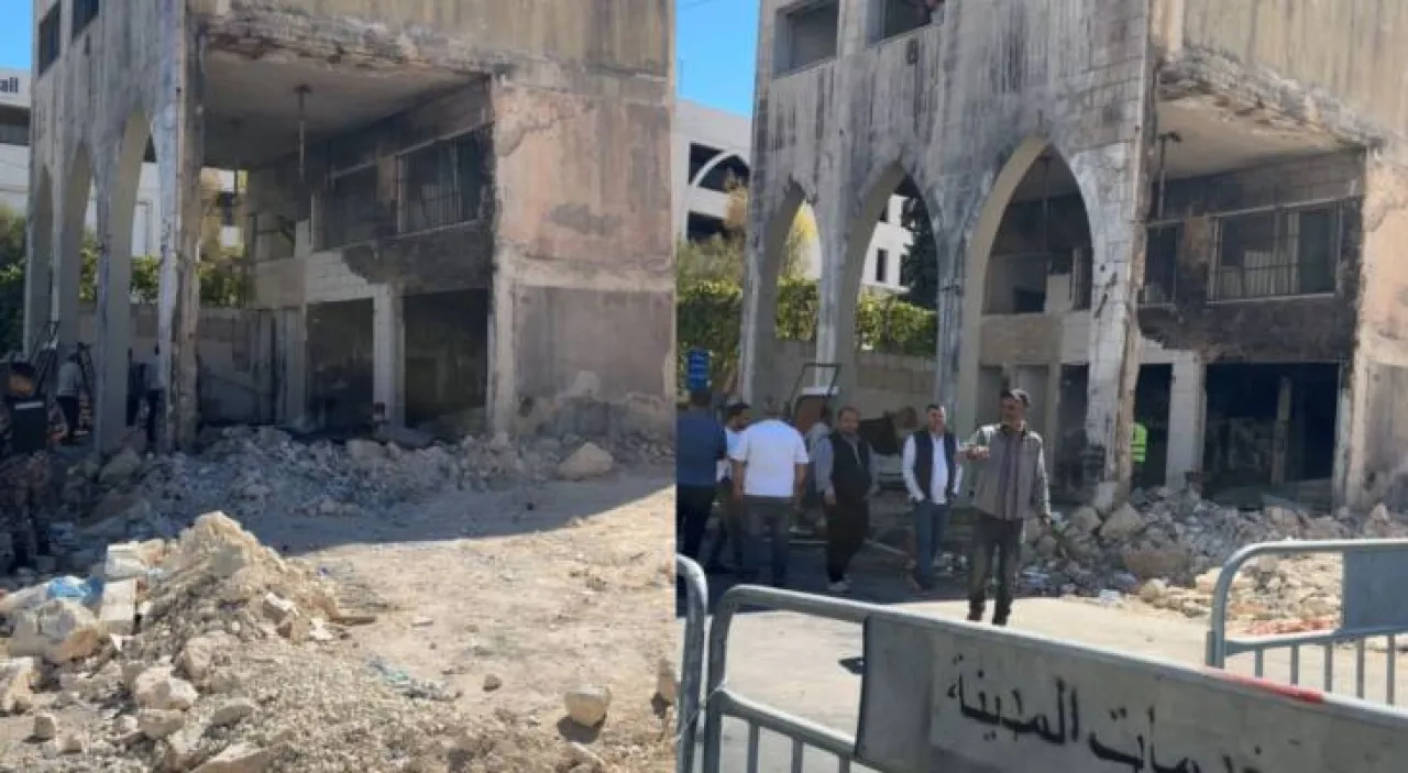 أمانة عمان تُخلي عمارة آيلة للسقوط في وسط البلد