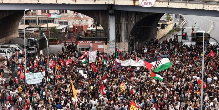 إيطاليا: مظاهرات حاشدة وإضراب عام احتجاجا على اعتراض إسرائيل لأسطول الصمود
