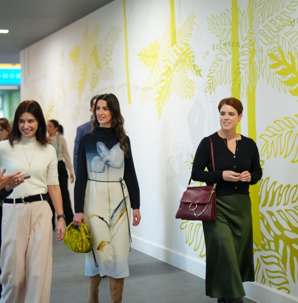 Princess Rajwa and Princess Eugenie Visit Springfield University Hospital at Southwest London and St Georges Mental Health NHS Trust
