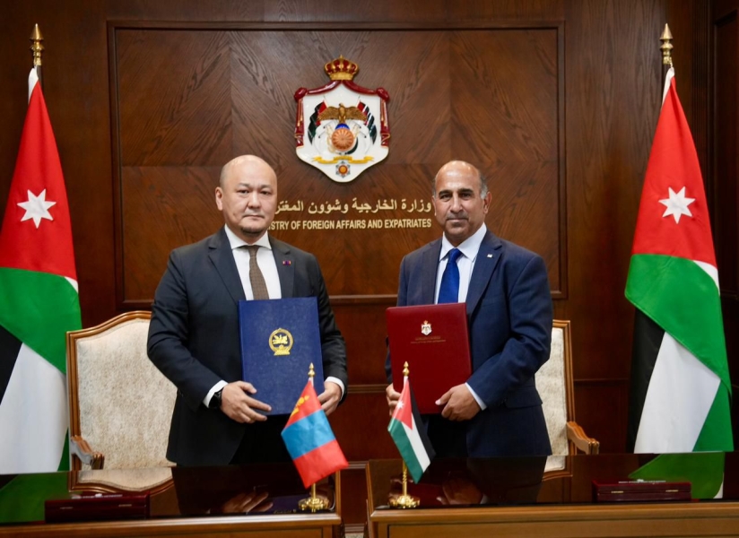 الأردن ومنغوليا يوقعان مذكرة تفاهم لتعزيز التعاون الدبلوماسي والسياسي