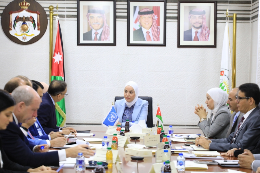 بني مصطفى تبحث تعزيز التعاون مع وفد الأمم المتحدة في مجال الحماية الاجتماعية