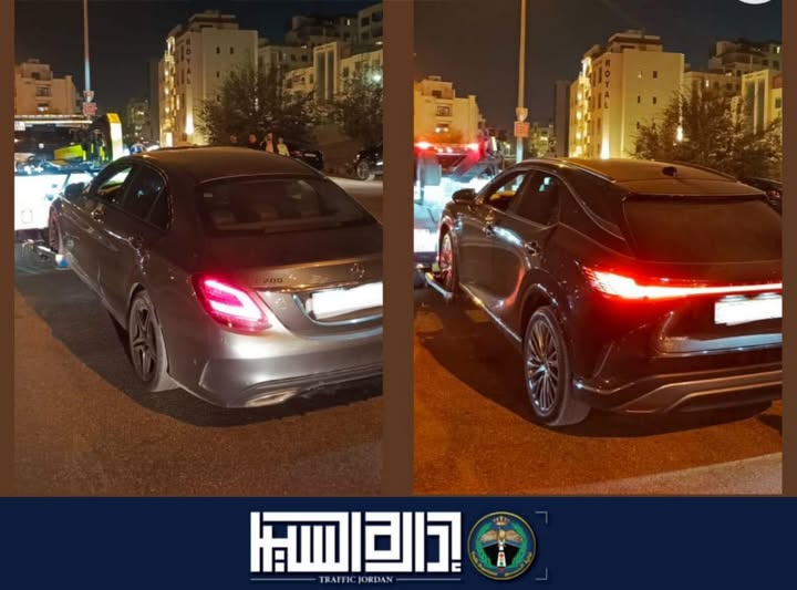 إدارة السير تضبط مركبتين اقتحمتا ممشى شارع الستين