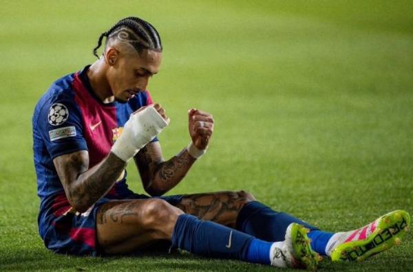 انتكاسة رافينيا تستبعده من قائمة برشلونة للكلاسيكو