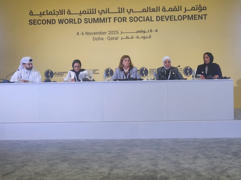 مندوبة عن الأمير مرعد: وزيرة التنمية تناقش دمج ذوي الإعاقة في القمة العالمية بالدوحة