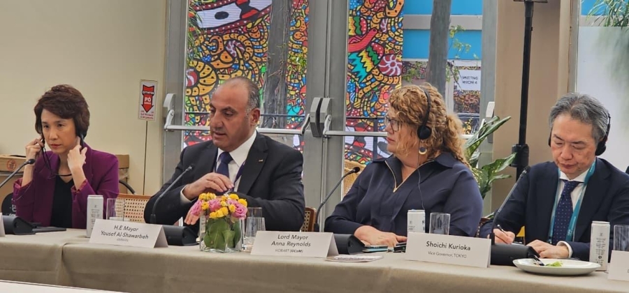 الشواربة يشارك في جلستي المناخ و التخطيط الحضري في قمة عمداء المدن