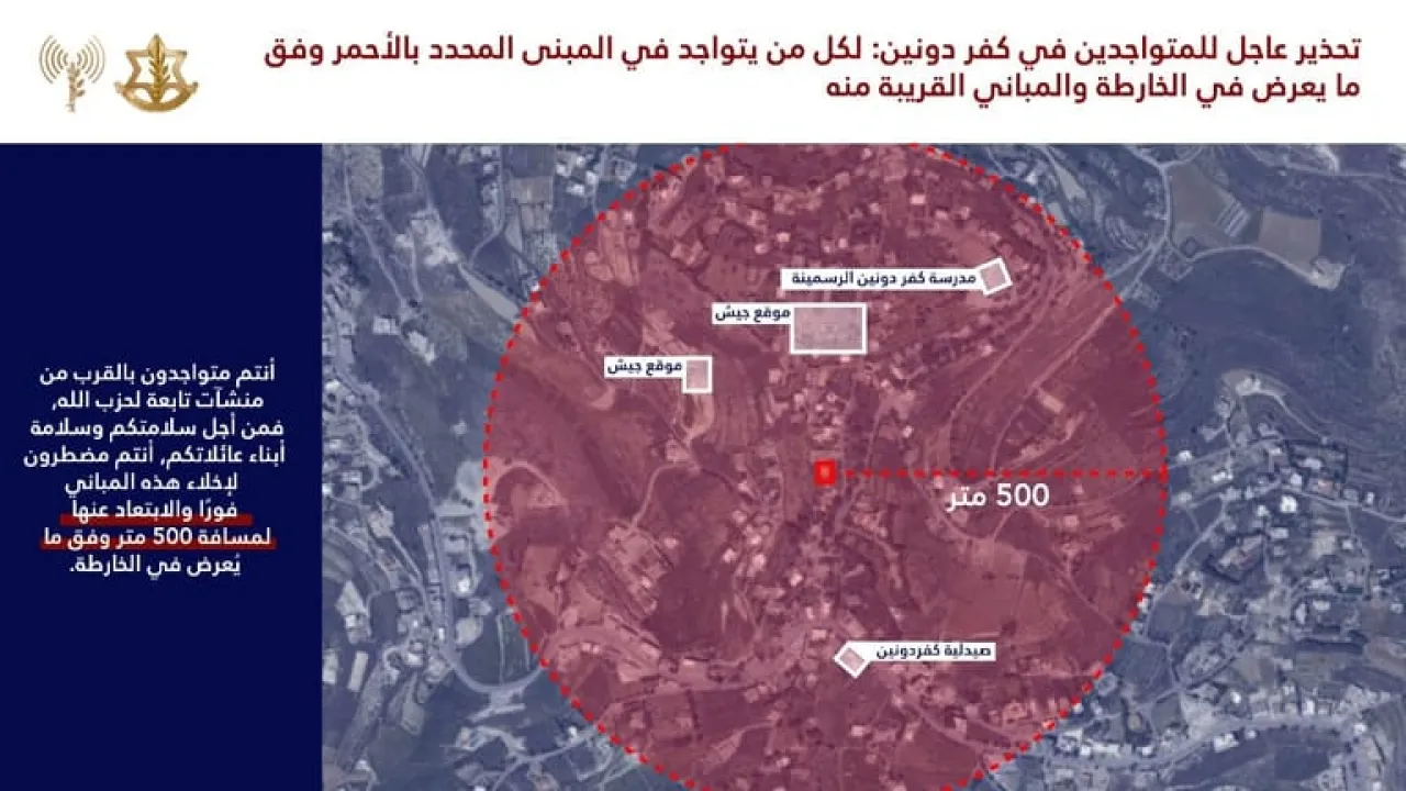 قصف عنيف .. إنذارٌ إسرائيلي لسكان جنوب لبنان