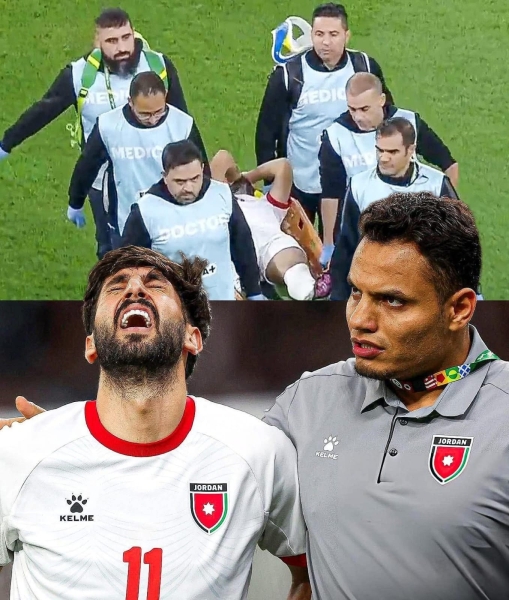 أنباء عن إصابة يزن النعيمات في الرباط الصليبي خلال مباراة الأردن والعراق