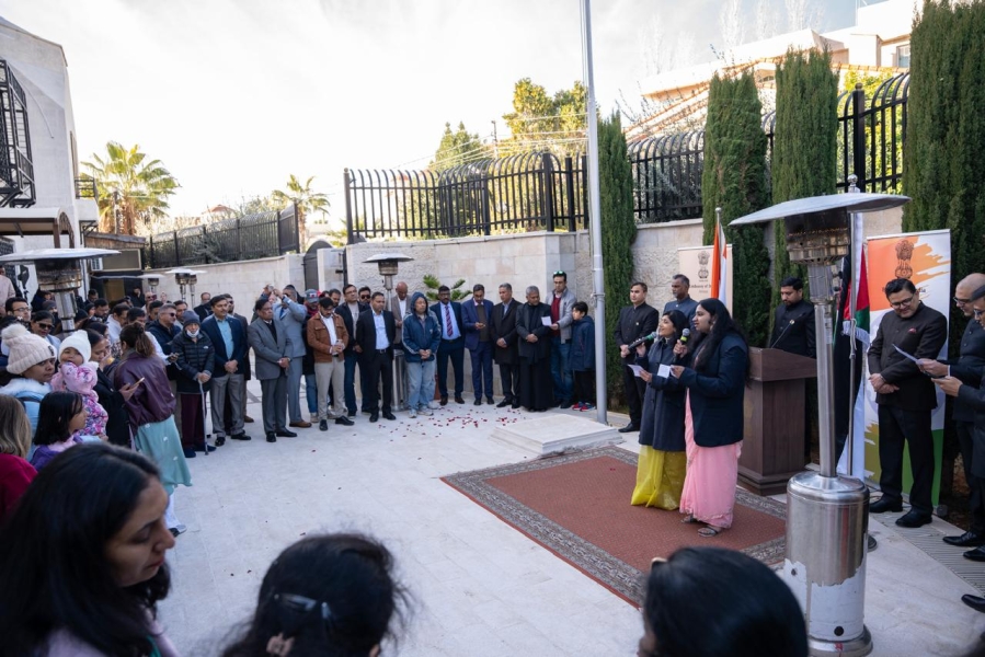 سفارة الهند في عمّان تحتفل بالذكرى الـ77 ليوم الجمهورية الهندية